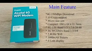 Part I: Alcatel Link Zone MW41 Optus 4G Wifi Modem