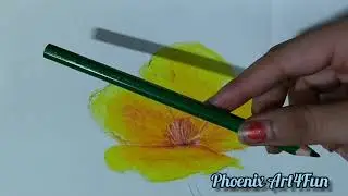 How to draw a yellow wild flower with oil pastels!