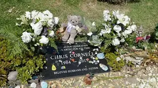 Singer Musician Chris Cornell Grave Garden of Legends Los Angeles California USA May 22, 2025 Sun