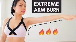 EXTREME ARM BURN, intense workout to get toned slim arms, with/ without dumbbells / water bottles