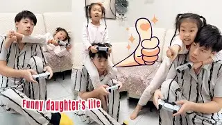 My Daughter Is Playing A Game, Why Is It So Annoying?#funnydaughter#cutebaby#comedy