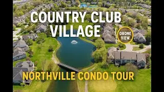 Country Club Village Northville MI Peaceful Condo Living Drone Tour
