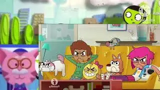 PBS kids puddle Id bloopers feat boy girl dog cat mouse cheese
