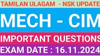 #MECH & #AUTO DEPARTMENT | #CIM IMPORTANT QUESTION BANK | COMPUTER INTEGRATED MANUFACTURING #NSK
