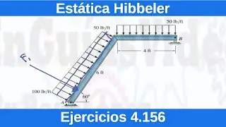 Estática Hibbeler 12 Edición. Ejercicio Resuelto (4.156) [Física][Ingeniería]