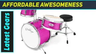 Ashthorpe 3-Piece Pink Drum Set: The Ultimate Starter Kit for Young Drummers!