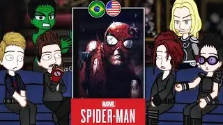 (MCU) Avengers React to Comic Spider-Man |🇧🇷🇺🇸| Gacha react to spider man