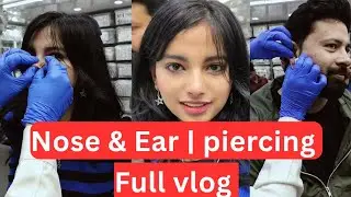 Aadhya got Nose Pierced & Dad got Ear Pierced! 😱 First Time! | Raju yadav piercing vlogs 