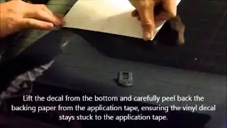 How to apply vinyl decals using the top hinge method.