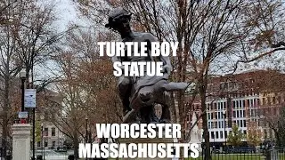 Turtle Boy Statue / Burnside Fountain / Worcester Massachusetts