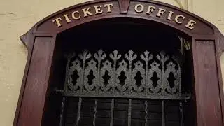 8K ULTRA Old fashion ticket booth and mosaic tiles.
