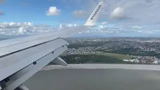 Ryanair | Landing into Cardiff Airport | Boeing 737-8AS