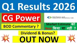 CG POWER Q1 results 2026 | CG POWER results today | CG POWER Share News | CG POWER Share latest news