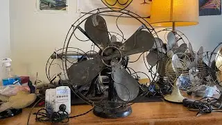 Antique Westinghouse 16&rdquo; Double Lever Oscillating Table Fan