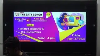 GATE 2022 | CHEMICAL ENGINEERING | ACTIVITY COEFFICIENT