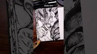 [ASMR] Drawing Gogeta - Dragon Ball #asmr #satisfying #anime