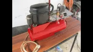 DIY Portable Air Compressor | Fire Extinguisher Tank & Fridge Motor