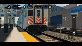 Railfanning in rail sim universe! With a rare tri-rail train!!