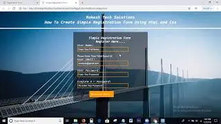 How To Create Transparent Background Registration Form In Html and Css
