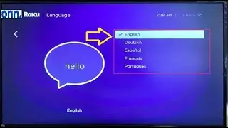 How Change Language ONN Roku Smart TV (English Espanol Fran&ccedil;ais Portugu&ecirc;s Deutsch ONN.)