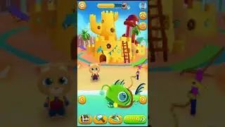 Talking Tom Jetski 2 new driver GINGER & ПЕСЧАНЫЙ ЗАМОК ДЖИНДЖЕРА, all 4 rare chest