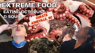 MY KIDS EATING OCTOPUS & BLACK SQUID INK | CURATE RESTAURANT ASHEVILLE, NC BEST TAPAS/SPANISH FOOD