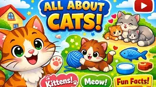 Cat – Pet Animal for Kids | 	Learn About Cats for Kids