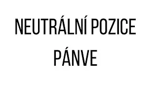 NEUTR&Aacute;LN&Iacute; POZICE P&Aacute;NVE