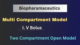 Multi Compartment  Models | IV Bolus | Two Compartment Open Model | IV Bolus | Biopharmaceutics||