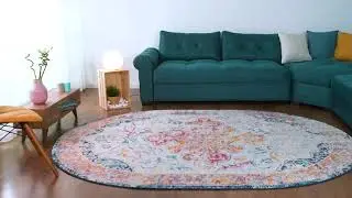 Antep Rugs Elite Collection Bohemian Distressed (DSG44) Indoor Area Rug ( Multi, 6'7'' x 9' Oval)