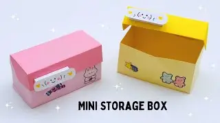 DIY MINI PAPER STORAGE BOX / Paper Crafts For School / Paper Craft / Easy Origami Bear Box DIY