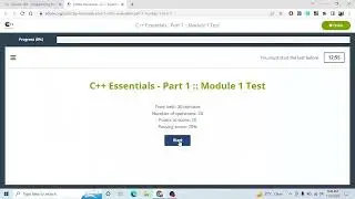 C++ Essentials (CPA) Module 1 Test 1 Answers