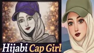 Hijabi Cap Girl Drawing | Easy Cute Drawing for Kids | Live Night Drawing Session@HubofkidsPs