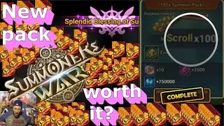 Blessing Popped with 100 scroll pack! summons for Dracken! (summoners war)