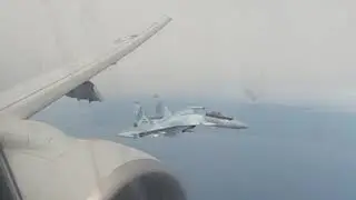 Interception of a U S  Navy P8 by Russian SU-35s 05.26.2020