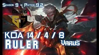Gen Ruler VARUS vs LUCIAN ADC - Patch 9.2 KR Ranked