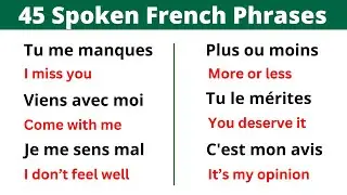 Learn French: 45 Everyday French Sentences you need to know