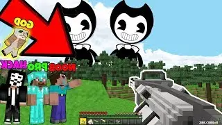 MINECRAFT BATTLE NOOB VS PRO VS HACKER VS GOD CRAFT FUNNY INK BENDY VS BORIS IN MINECRAFT BATIM