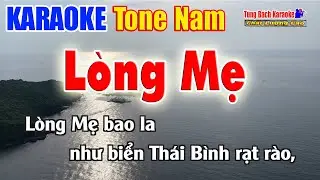 Lòng Mẹ | Karaoke Tone Nam | Nhạc Sống Tùng Bách