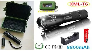 SENTER SWAT XML T6 FULL SET XD-828 SENTER LED POLICE SUPER TERANG flashlight charge PLUS BOX