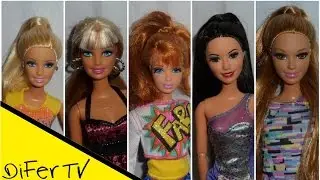5 peinados de colas de caballo para tus muñecas - Barbie ponytails hairstyles (Versión Mejorada)