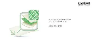 Activheal Aquafiber Ribbon 10 x 10cm Pack of 10 333 0719