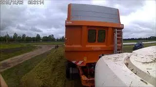 Ensilage herbe 2018 [Fendt 714 remorque Dangreville 3 essieux ensileuse Big X 650]