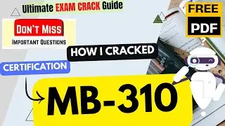 MB-310 | Important Exam Questions | Microsoft Dynamics 365 Finance Functional Consultant | FREE |PDF