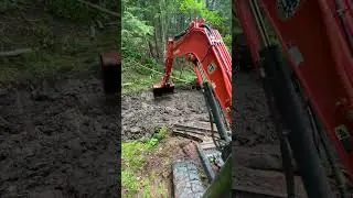 Digging a Huge Mud Hole for my RC Trucks with my Excavator