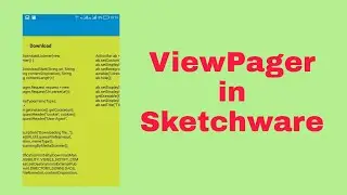 A simple ViewPager in Sketchware