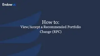 How to view or accept a Recommended Portfolio Change (RPC)