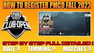 STEP BY STEP TO REGISTER IN PMCO FALL 2022 | PUBG MOBILE CLUB OPEN 2022 | FULL EXPLAINED