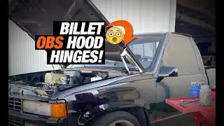 We Install Billet Aluminum Hood Hinges in our 1997 Chevy C/K OBS Truck