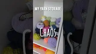 When you dream of aesthetic yarn space, but reality hits.  #crochet